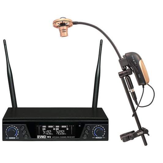 Evno TPX2-W2 Dual Wireless Trumpet Microphone (Complete Wireless System)