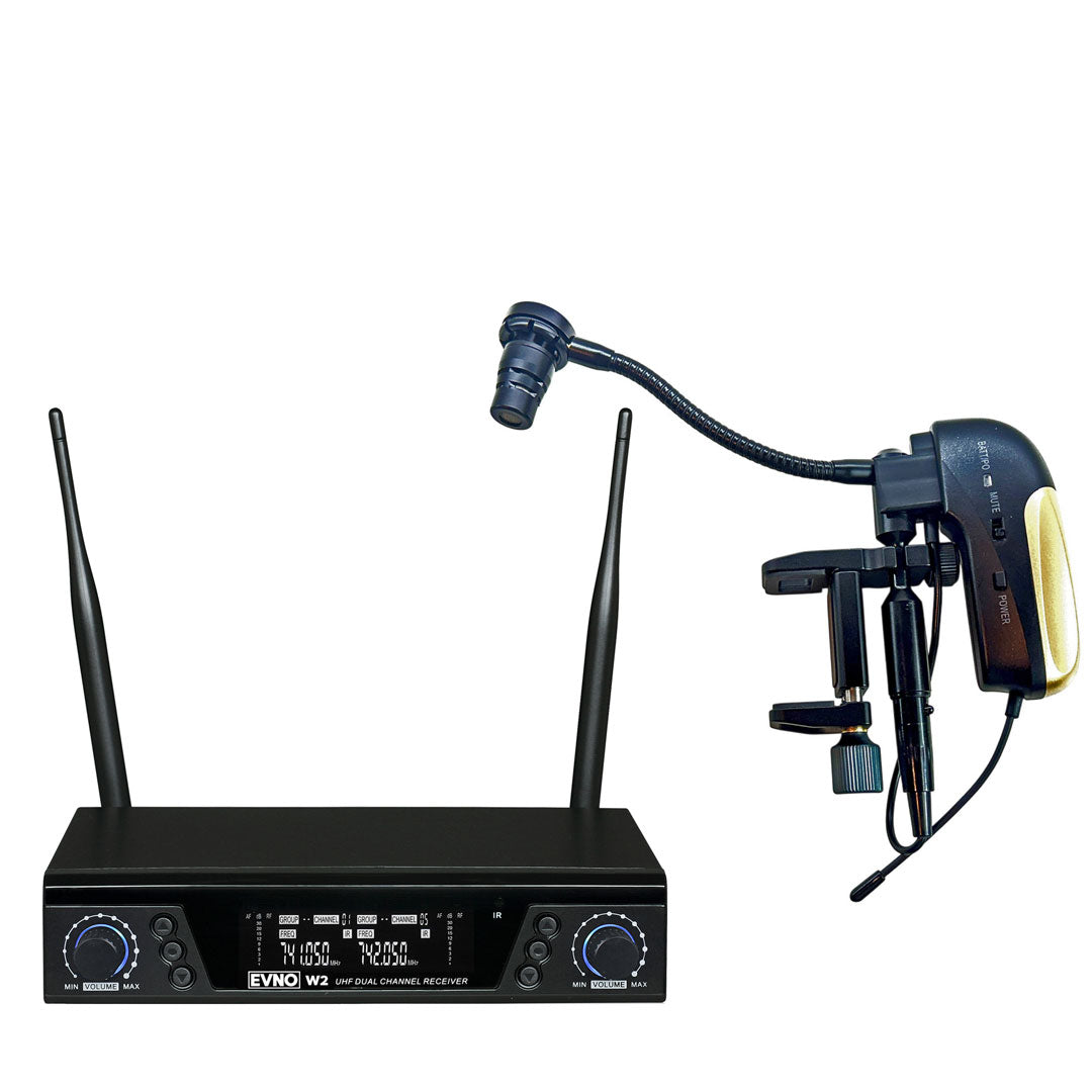 Evno VLX-W2 Dual Wireless Violin Microphone (Complete Wireless System)